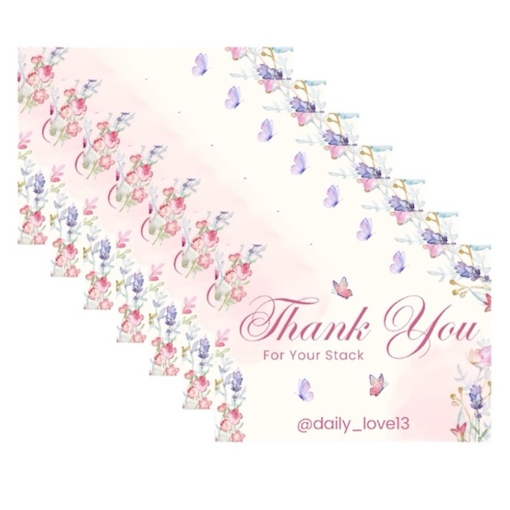 (25) Butterfly Thank You for Your Stack Cards
